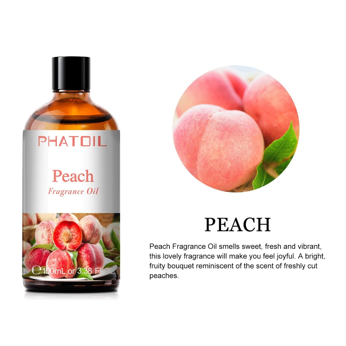 Phatoil 100ml Fruit Perfume Fragrance Oils for Aroma Diffuser With Droppers