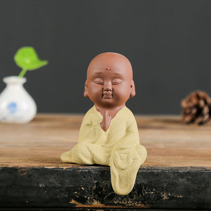 Little Zen Monks With Table & Chairs