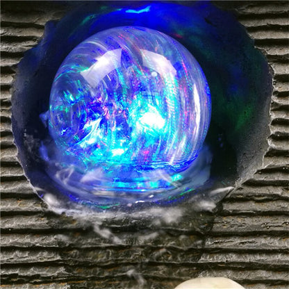 ZEN LED Crystal Ball Buddha Waterfall Indoor Fountain