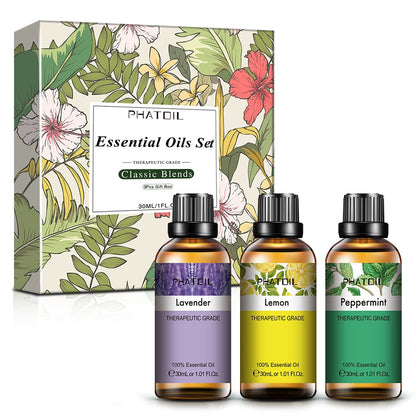 Phatoil 30ML Pure Plant Natural Essential Oils Gift Box Set (3pcs)