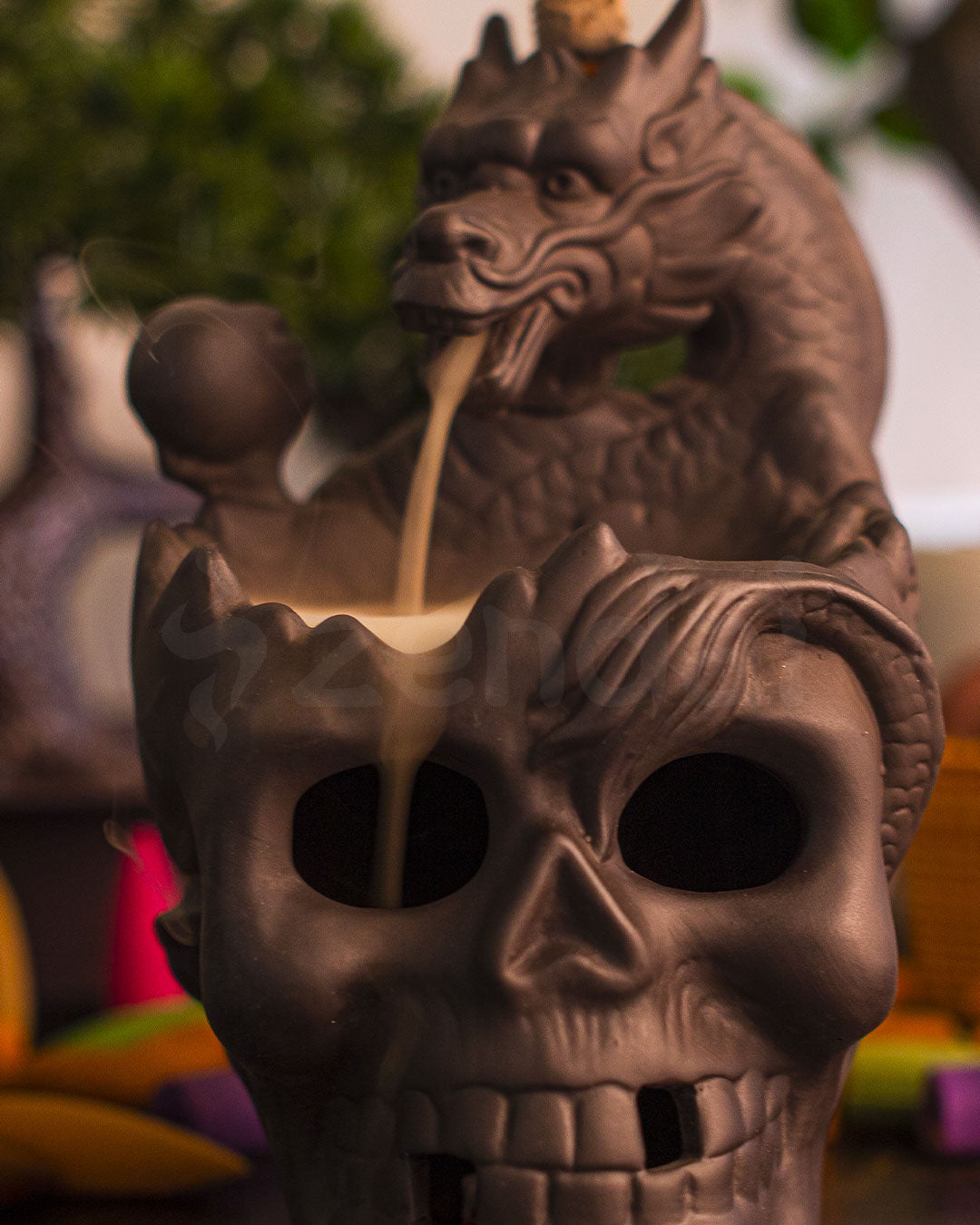 Mythical Dragon Skull Backflow Incense Burner