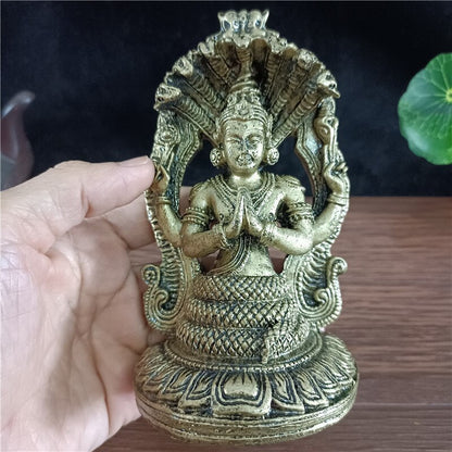Majestic Vishnu Figurine Sculpture Table Statue