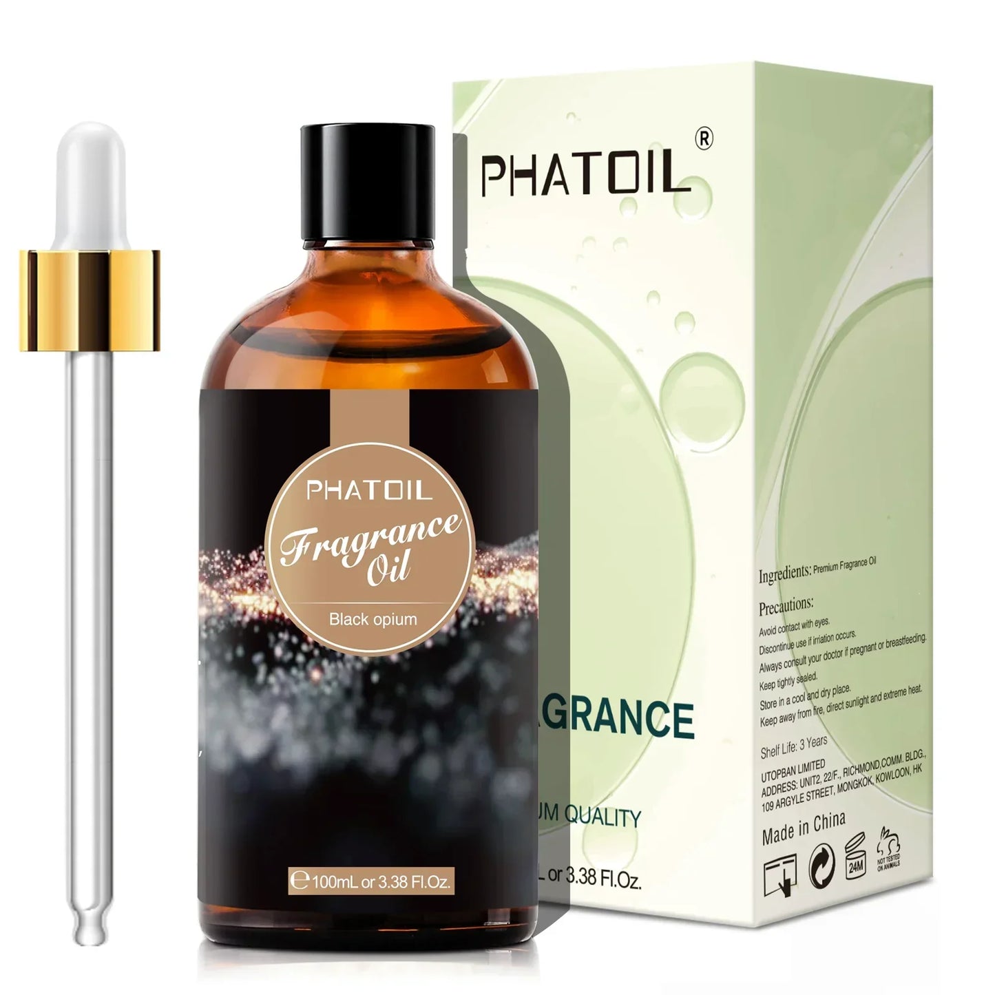 Phatoil 100ml Fragrance Oils With Droppers And Roll-On Bottles