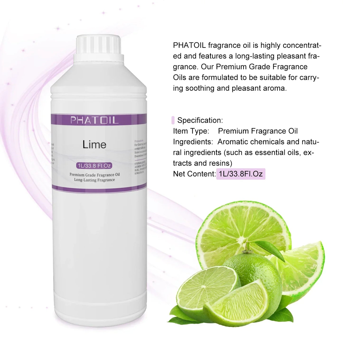 Phatoil 1000ml Fruit Fragrance Oil Perfume for Aroma Diffuser With Droppers And Roll-On Bottles