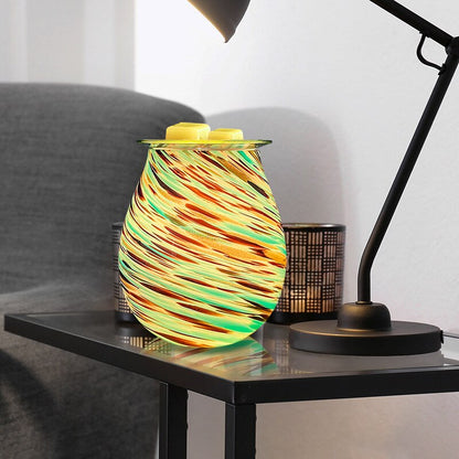 Electric Wax Melts Warmer Art Glass Aromatherapy Essential Oil Burner Decorative Lamp