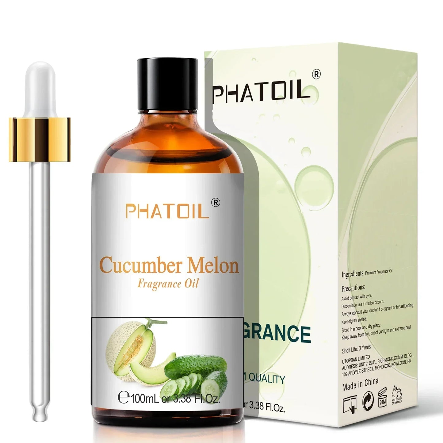 Phatoil 100ml Fruit Perfume Fragrance Oils for Aroma Diffuser With Droppers