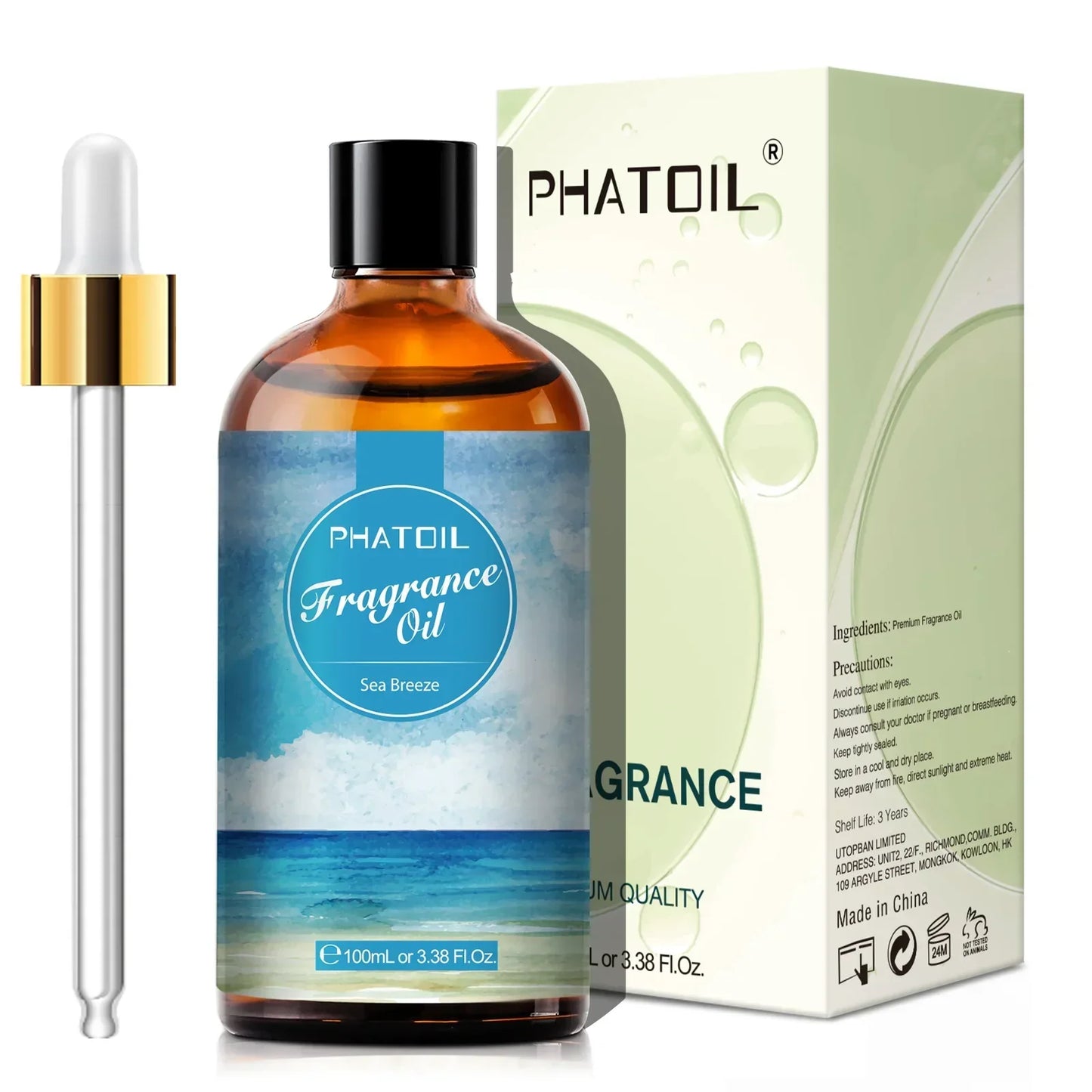 Phatoil 100ml Fragrance Oils With Droppers And Roll-On Bottles