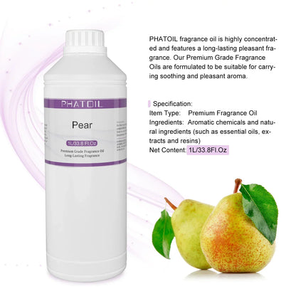 Phatoil 1000ml Fruit Fragrance Oil Perfume for Aroma Diffuser With Droppers And Roll-On Bottles