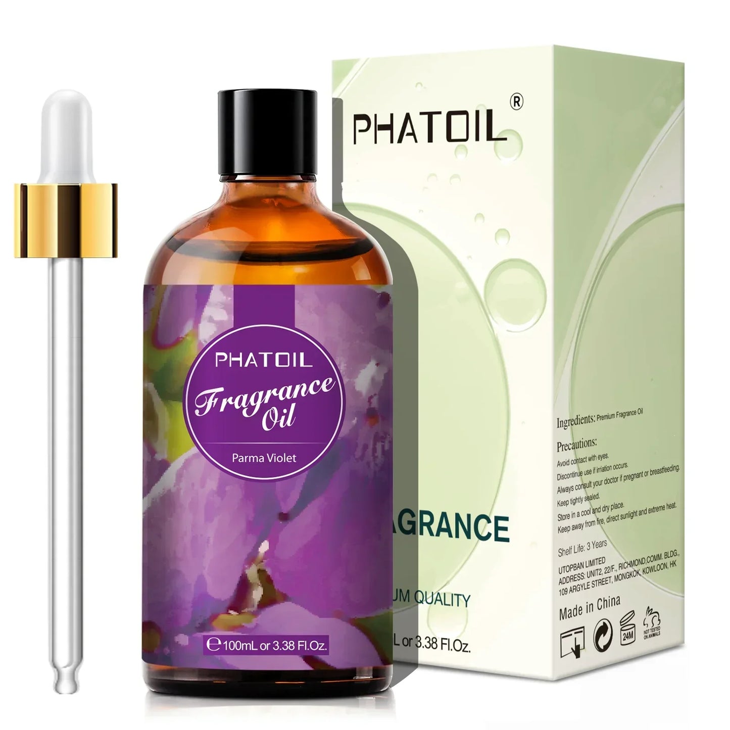 Phatoil 100ml Fragrance Oils With Droppers And Roll-On Bottles