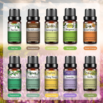 Phatoil Pure Natural Essential Oils Set (10 pcs)