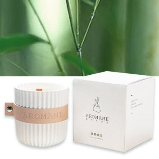 Aromame Romantic Scented Soy Wax Aromatherapy Potpourri Pillar Candle