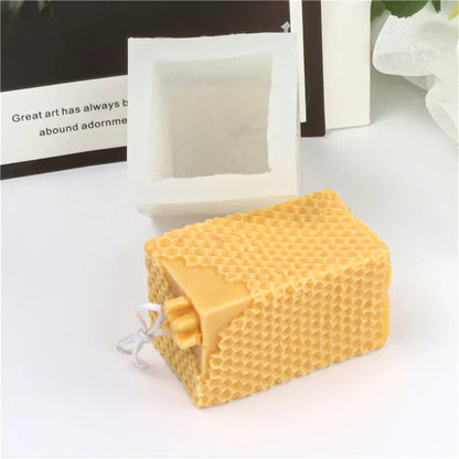 3D Honeycomb Beeswax Aromatherapy Handmade Candle With Mold