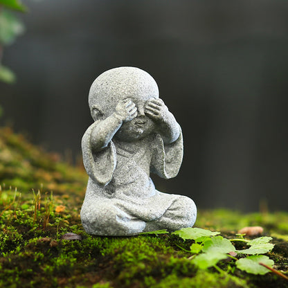 Little Sandstone Monks with Four Wise Principles