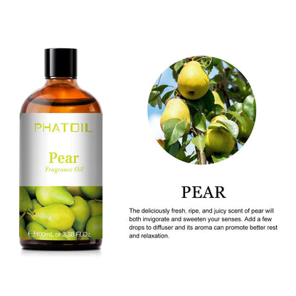 Phatoil 100ml Fruit Perfume Fragrance Oils for Aroma Diffuser With Droppers