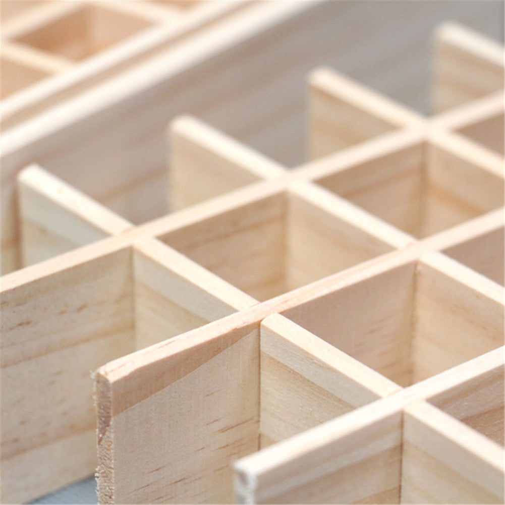 25 Slots Wooden Essential Oil Bottles Container Storage Box