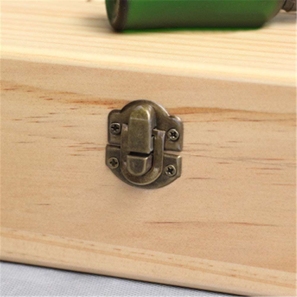 25 Slots Wooden Essential Oil Bottles Container Storage Box