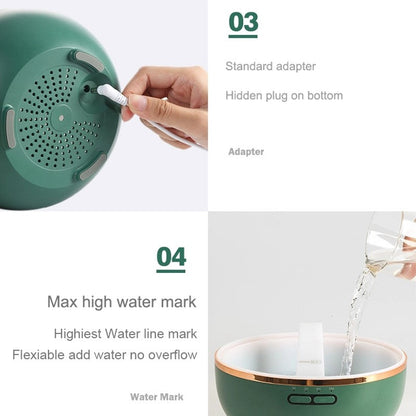 Wood Grain 600 ml Essential Oil Aroma Diffuser with 7 Color LED Lights