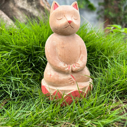 Luci Cat - Yoga Cat Statue | Meditating Cat Statue