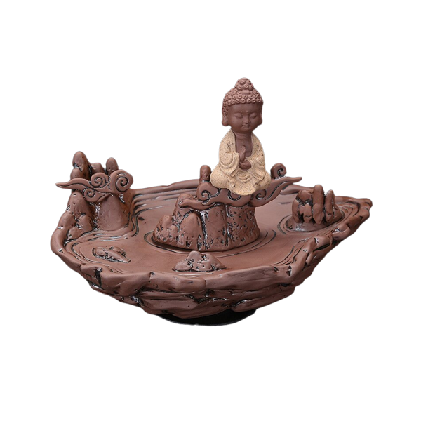 Fisherman Backflow Buddha Incense Burner Waterfall