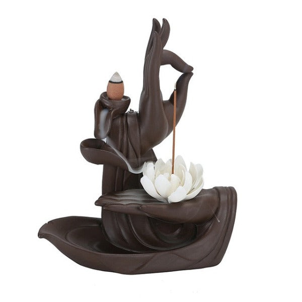 Lotus Of Life Flower Waterfall Backflow Incense Burner