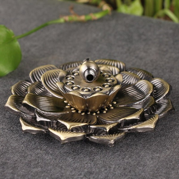 Metal Lotus Incense Stick Holder