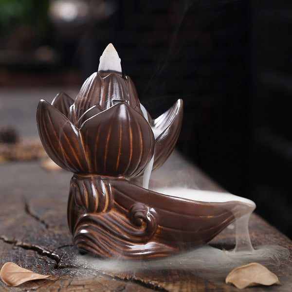 Lotus Flower Backflow Incense Burner