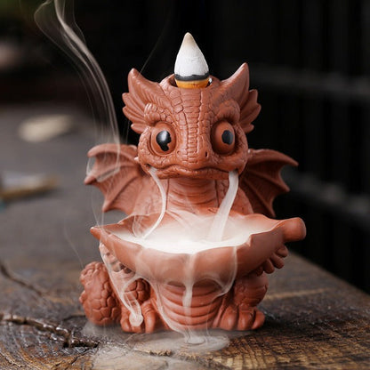 Cute Dragon Waterfall Backflow Incense Burner