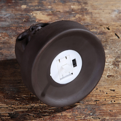 Lotus Crystal Ball Glass Backflow Incense Burner With LED