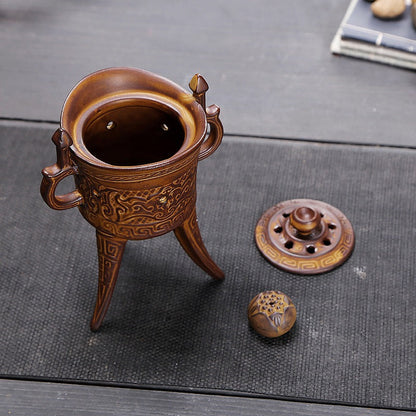 Retro Tripodia Ceramic Incense Coil Burner Tower Holder