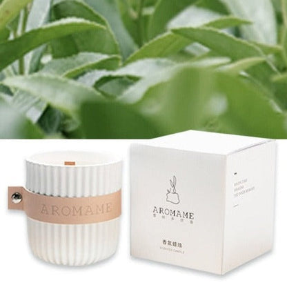 Aromame Romantic Scented Soy Wax Aromatherapy Potpourri Pillar Candle