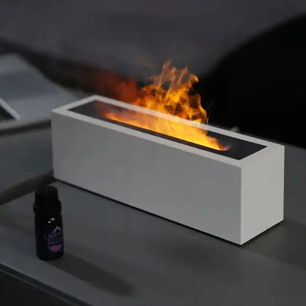 200ml Flame Humidifier Aromatic Essential Oil Electric Ultrasonic Diffuser