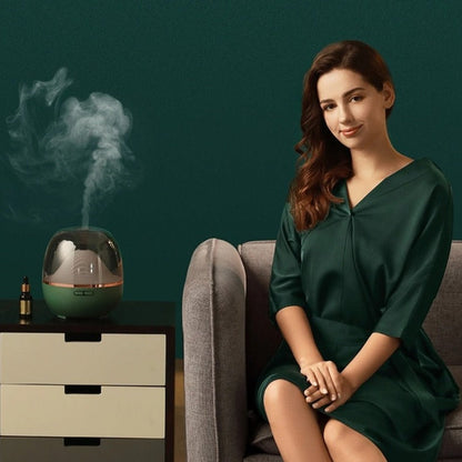 Wood Grain 600 ml Essential Oil Aroma Diffuser with 7 Color LED Lights