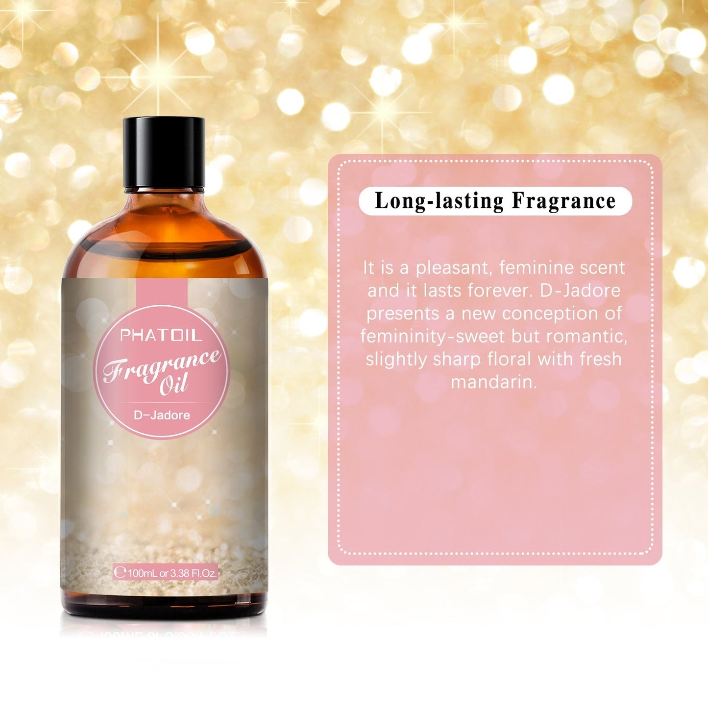 Phatoil 100ml Fragrance Oils With Droppers And Roll-On Bottles