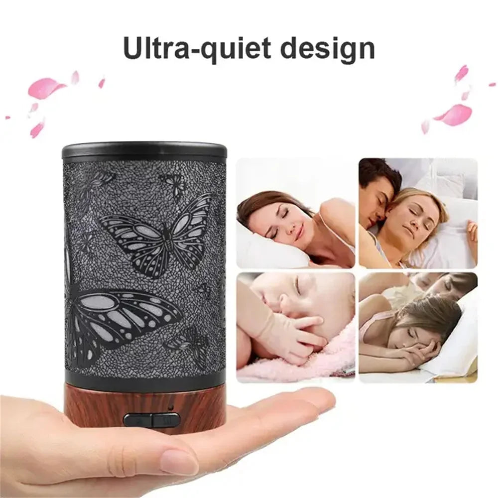 Vintage Metal Ultrasonic 100ml Essential Oil Aroma Diffuser
